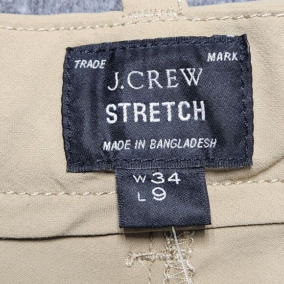 J Crew Mens Chino Shorts 34 Beige Deck Walking Stretch Beach Outdoor Hiking - Picture 5 of 8